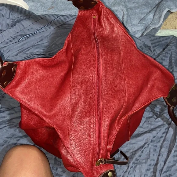 Like new ANTHROPOLOGIE Nest LEATHER Handbag BOHO HOBO Sack